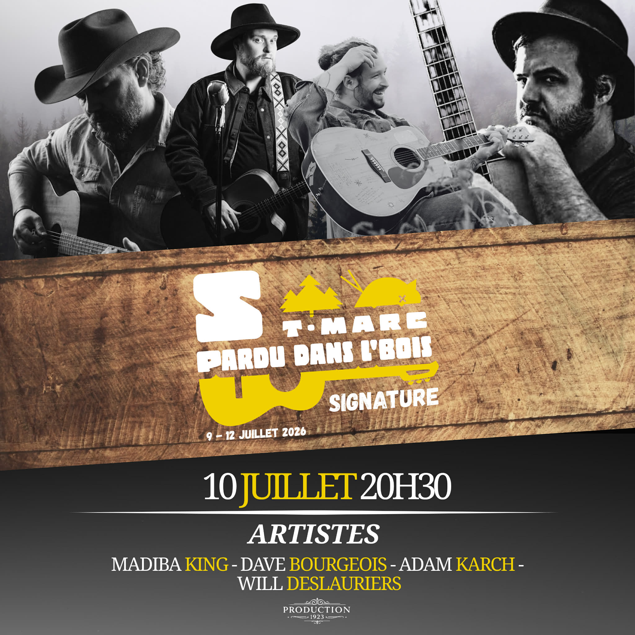 St-Marc pardu dans l'Bois Signature 1923 soirée spectacle côte-nord