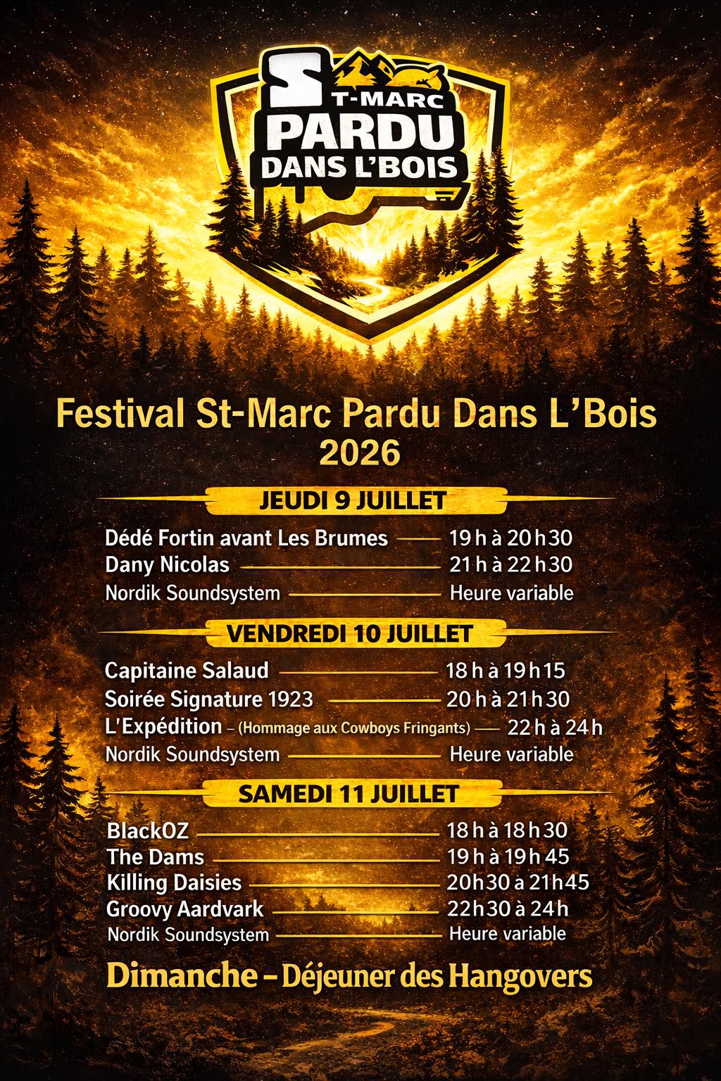 Programmation Festival St-Marc Pardu Dans L'Bois