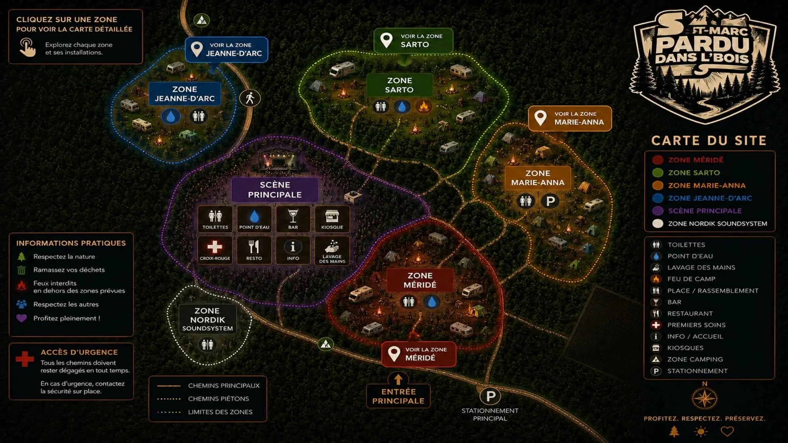 Carte du camping
